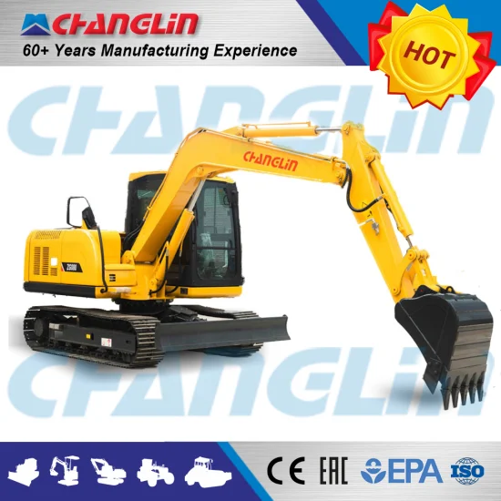 Changlin Official 8ton Type de chenille hydraulique petite micro-excavatrice avec CE